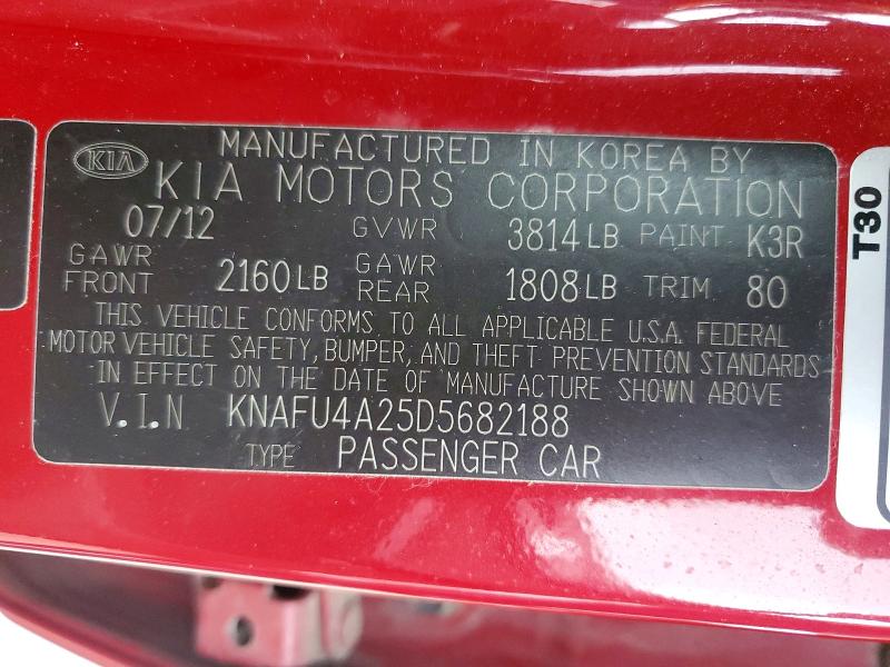 Продажа на аукционе авто 2013 Kia Forte, vin: KNAFU4A25D5682188, номер лота: 52407796
