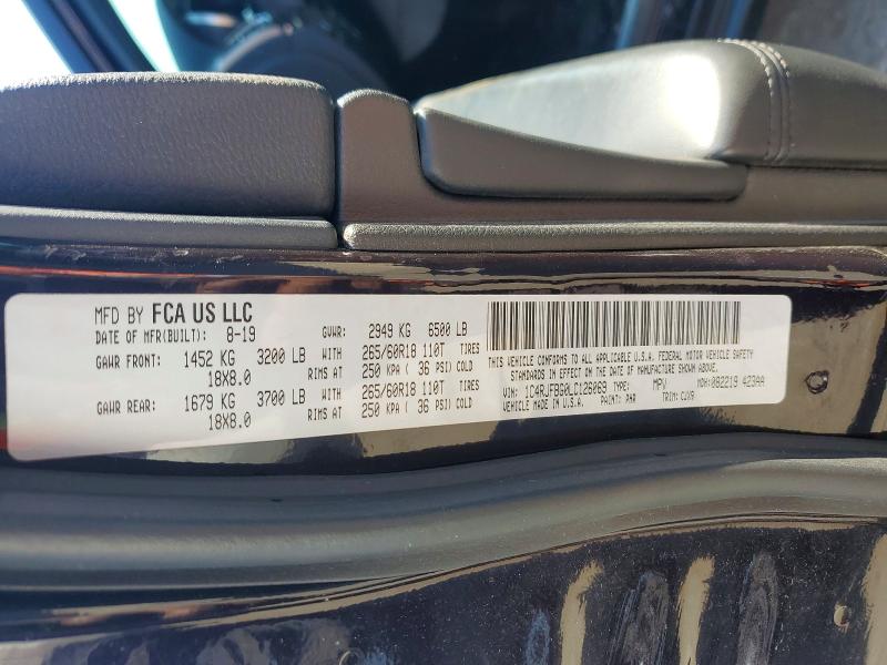 53869596 :رقم المزاد ، 1C4RJFBG0LC126069 vin ، 2020 Jeep Grand Cherokee مزاد بيع