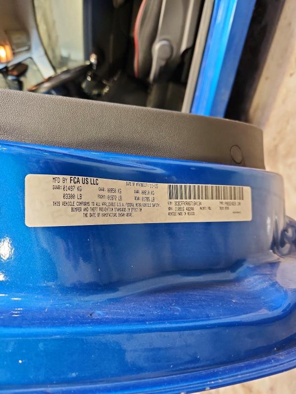 54338926 :رقم المزاد ، 3C3CFFKR0GT164134 vin ، 2016 Fiat 500 مزاد بيع