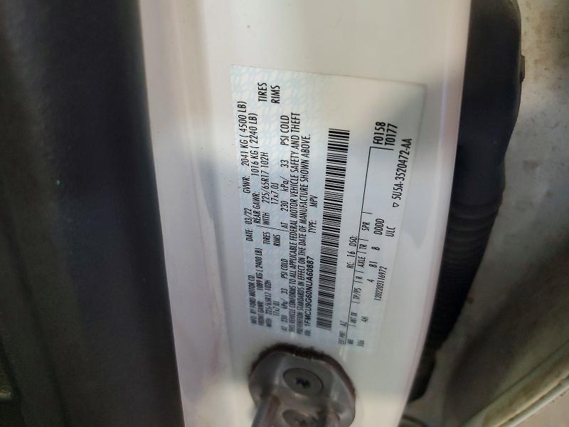 51196026 :رقم المزاد ، 1FMCU9G60NUA60887 vin ، 2022 Ford Escape مزاد بيع