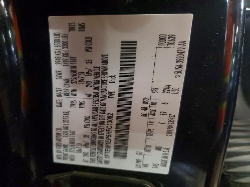 Aukcja sprzedaży 2017 Ford F150, vin: 1FTEW1EP5HFC13082, numer aukcji: 50760866