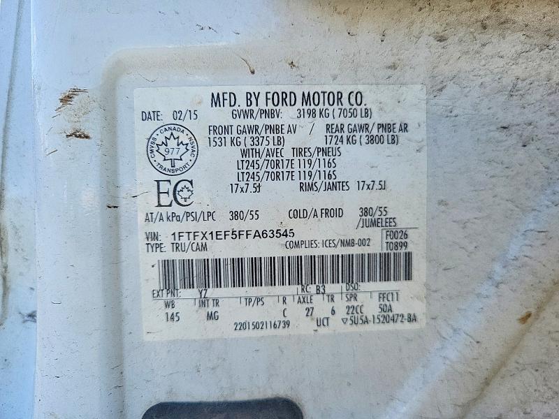 Продаж на аукціоні авто 2015 Ford F150, vin: 1FTFX1EF5FFA63545, номер лоту: 54438526