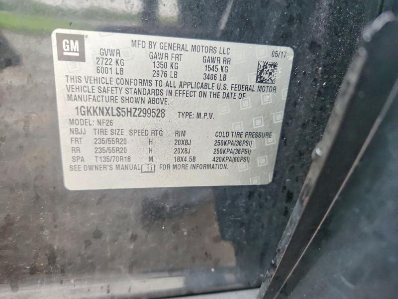 2017 Gmc Acadia მანქანა იყიდება აუქციონზე, vin: 1GKKNXLS5HZ299528, აუქციონის ნომერი: 51131046