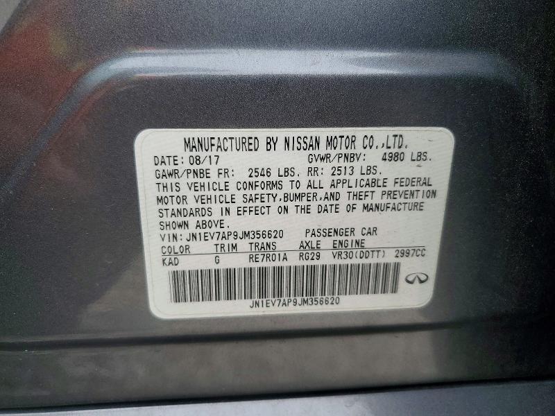 Продаж на аукціоні авто 2018 Infiniti Q50, vin: JN1EV7AP9JM356620, номер лоту: 53081626