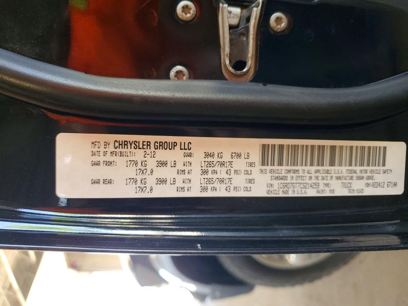53882406 :رقم المزاد ، 1C6RD7GT7CS214259 vin ، 2012 Dodge Ram 1500 مزاد بيع