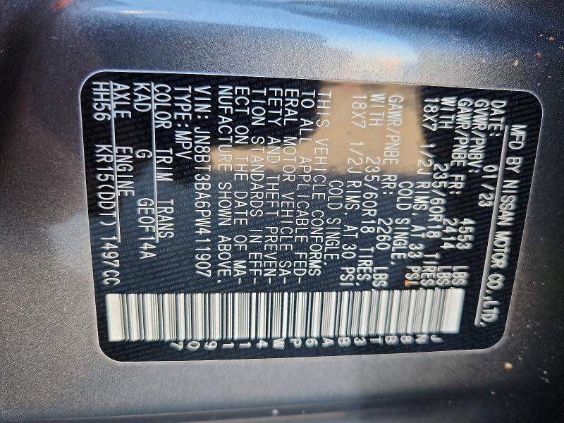 Продажа на аукционе авто 2023 Nissan Rogue, vin: JN8BT3BA6PW411907, номер лота: 53248746