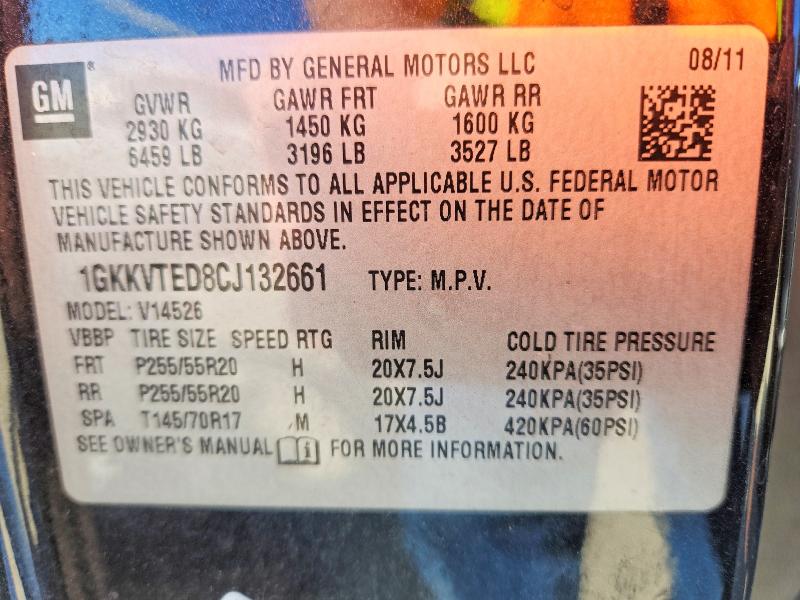 Продажа на аукционе авто 2012 Gmc Acadia, vin: 1GKKVTED8CJ132661, номер лота: 53266946