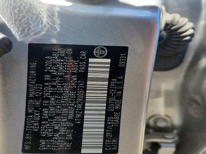Продаж на аукціоні авто 2024 Toyota Camry, vin: 4T1KZ1AK7RU097347, номер лоту: 52779346