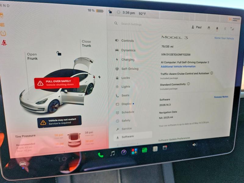 53265186 :رقم المزاد ، 5YJ3E1EA3NF112256 vin ، 2022 Tesla Model 3 مزاد بيع