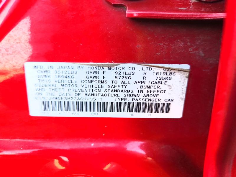 Продажа на аукционе авто 2010 Honda Fit, vin: JHMGE8H22AC023511, номер лота: 49901166