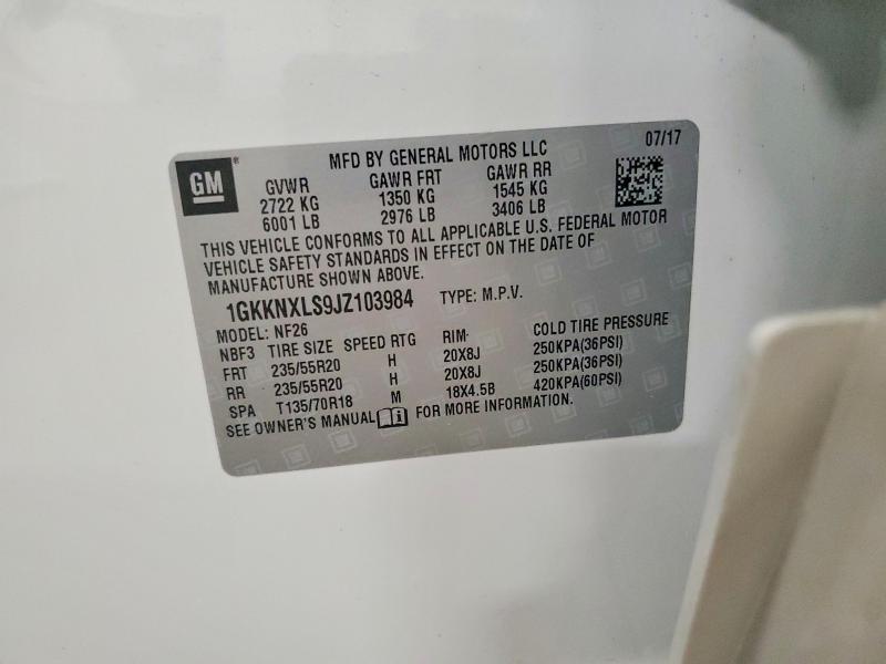 Продажа на аукционе авто 2018 Gmc Acadia, vin: 1GKKNXLS9JZ103984, номер лота: 53310356