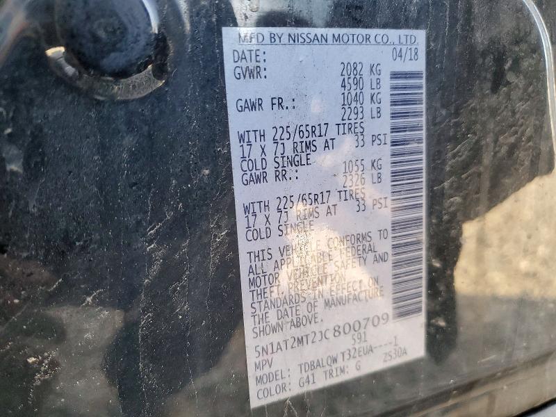 Продажа на аукционе авто 2018 Nissan Rogue, vin: 5N1AT2MT2JC800709, номер лота: 51181566