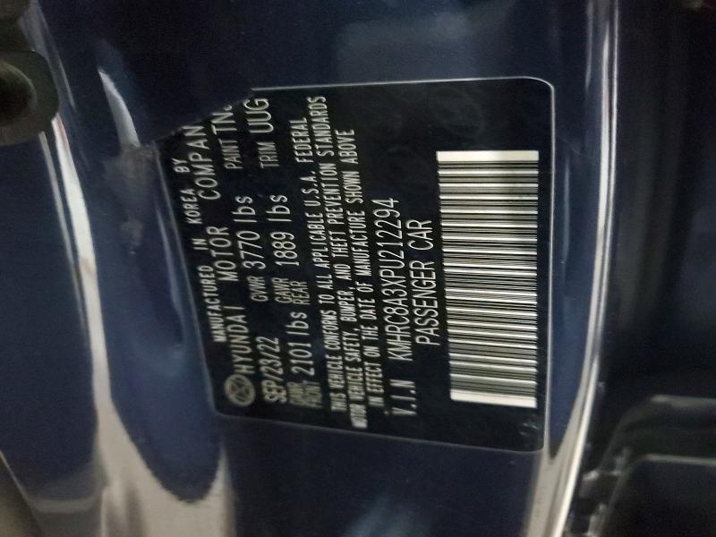 53008756 :رقم المزاد ، KMHRC8A3XPU212294 vin ، 2023 Hyundai Venue مزاد بيع