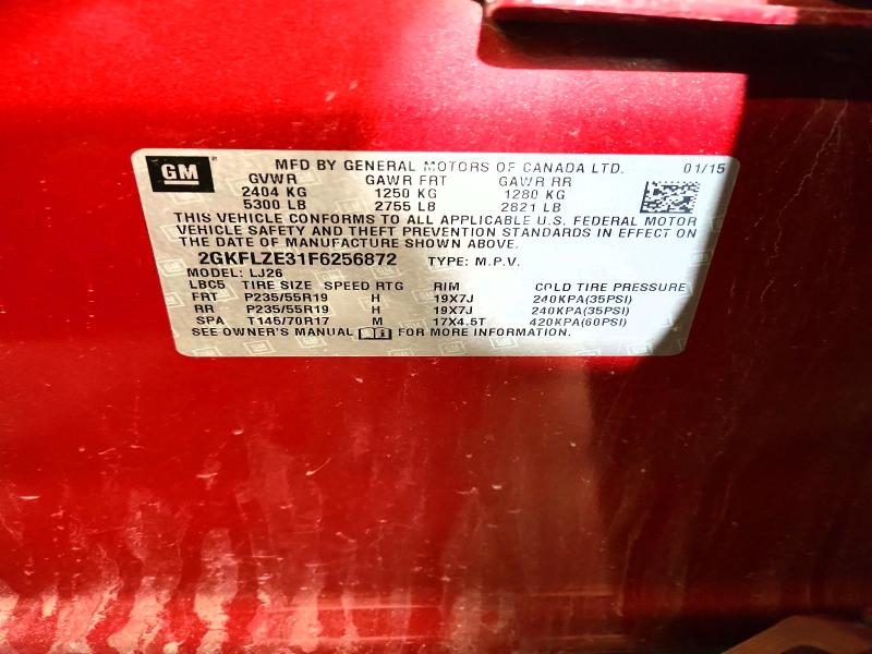 52769186 :رقم المزاد ، 2GKFLZE31F6256872 vin ، 2015 Gmc Terrain مزاد بيع