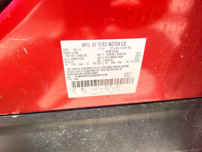 Продажа на аукционе авто 2018 Ford Explorer, vin: 1FM5K8FH3JGC91318, номер лота: 53055696