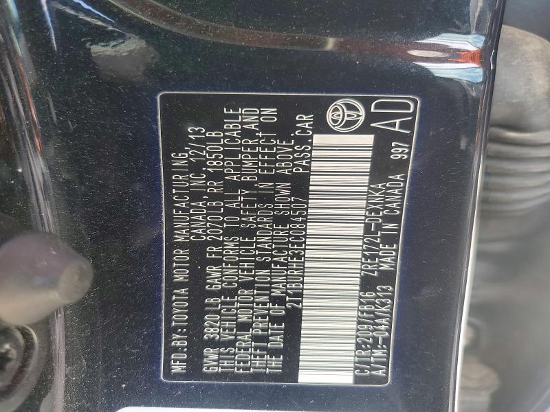 53956506 :رقم المزاد ، 2T1BURHE3EC084507 vin ، 2014 Toyota Corolla مزاد بيع