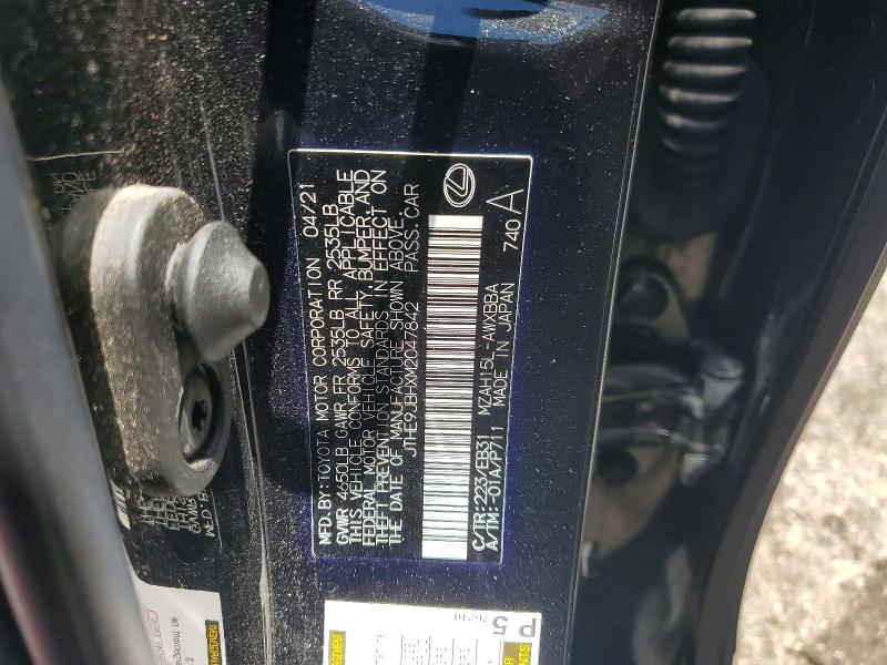 Aukcja sprzedaży 2021 Lexus Ux, vin: JTHE9JBHXM2047842, numer aukcji: 54298746