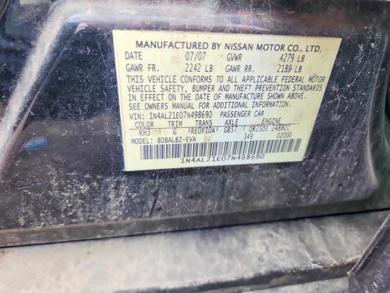 53457906 :رقم المزاد ، 1N4AL21E07N498690 vin ، 2007 Nissan Altima مزاد بيع