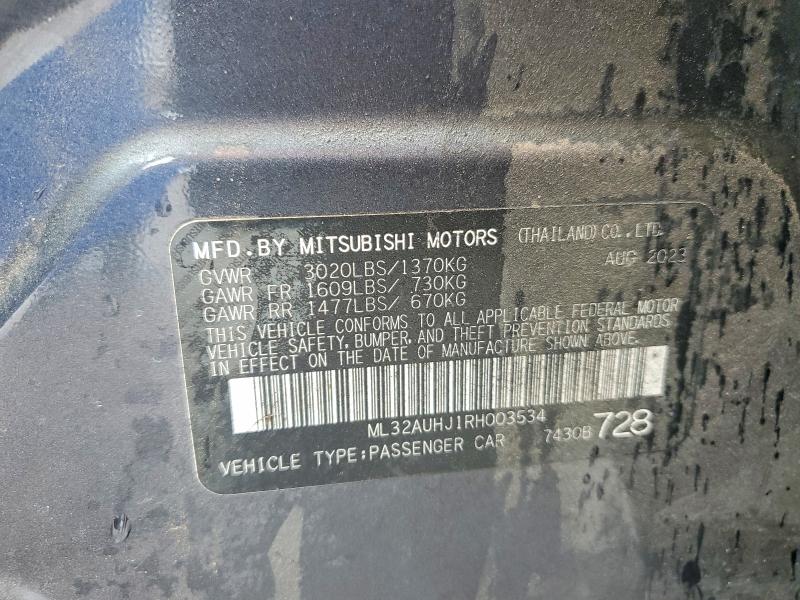 Aukcja sprzedaży 2024 Mitsubishi Mirage, vin: ML32AUHJ1RH003534, numer aukcji: 51669736