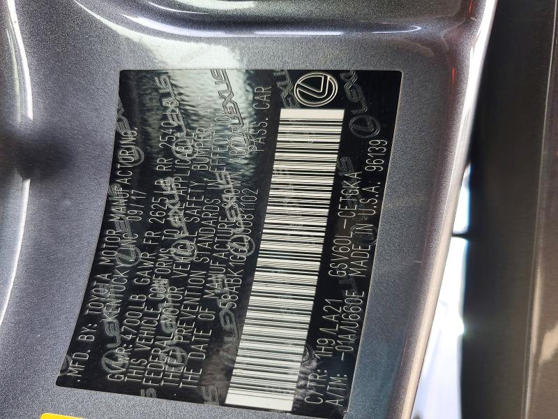 54620546 :رقم المزاد ، 58ABK1GG1JU081102 vin ، 2018 Lexus Es مزاد بيع
