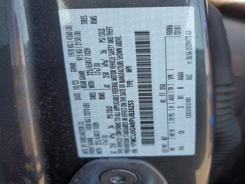 Продаж на аукціоні авто 2023 Ford Escape, vin: 1FMCU0GN8PUB26253, номер лоту: 49035516