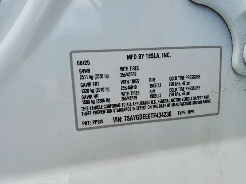 Продажа на аукционе авто 2026 Tesla Model Y, vin: 7SAYGDEE0TF434230, номер лота: 54255326