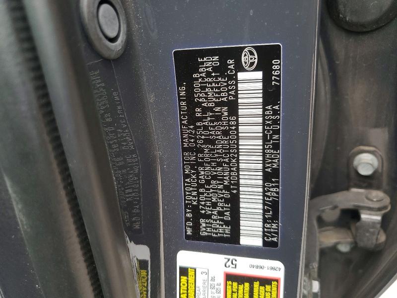 Продаж на аукціоні авто 2025 Toyota Camry, vin: 4T1DBADK2SU500486, номер лоту: 54470466