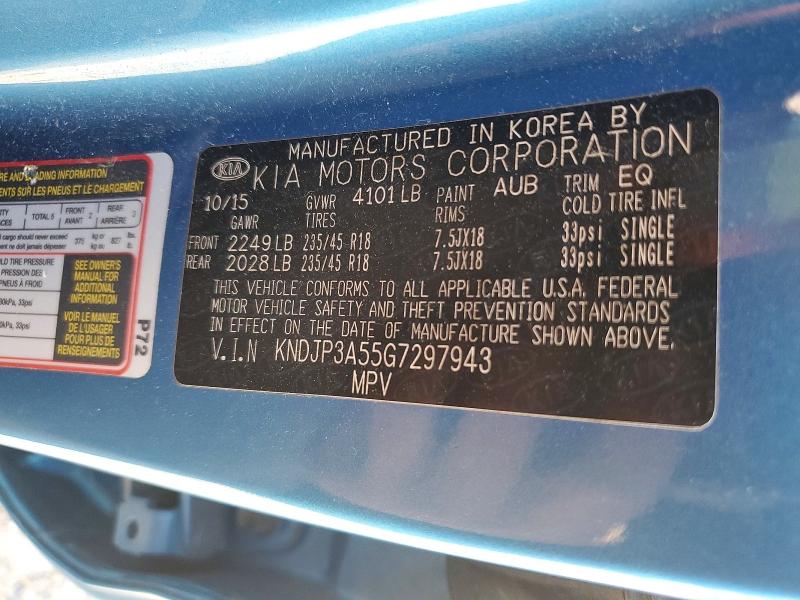 Aukcja sprzedaży 2016 Kia Soul, vin: KNDJP3A55G7297943, numer aukcji: 52999176