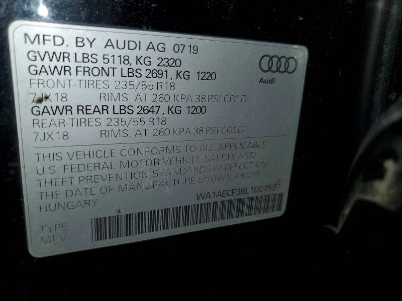 Продаж на аукціоні авто 2020 Audi Q3, vin: WA1AECF36L1001591, номер лоту: 51548406