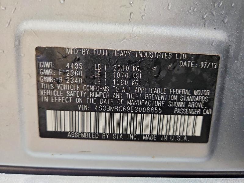 Продажа на аукционе авто 2014 Subaru Legacy, vin: 4S3BMBC69E3008855, номер лота: 53234886