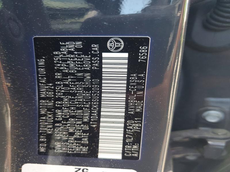 2025 Toyota Camry მანქანა იყიდება აუქციონზე, vin: 4T1DAACK6SU520910, აუქციონის ნომერი: 55416796