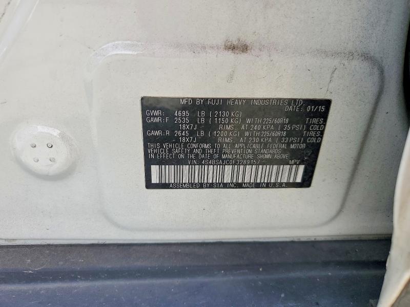 Продаж на аукціоні авто 2015 Subaru Outback, vin: 4S4BSAJC0F3289157, номер лоту: 54878776
