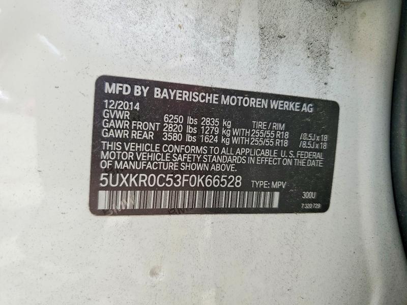 Продажа на аукционе авто 2015 Bmw X5, vin: 5UXKR0C53F0K66528, номер лота: 54687146
