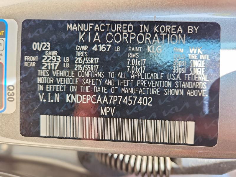 Aukcja sprzedaży 2023 Kia Seltos, vin: KNDEPCAA7P7457402, numer aukcji: 54230336