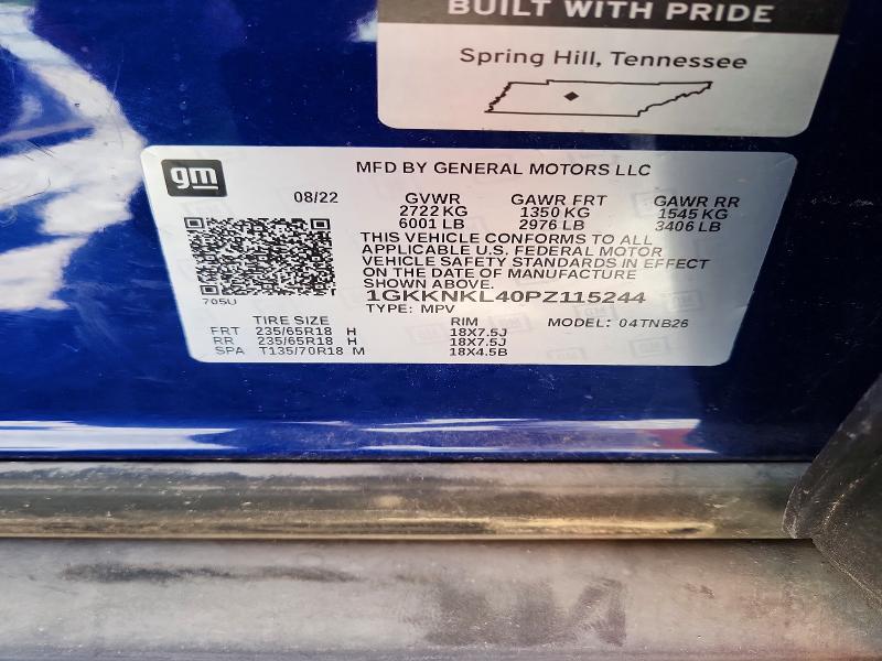52580036 :رقم المزاد ، 1GKKNKL40PZ115244 vin ، 2023 Gmc Acadia مزاد بيع