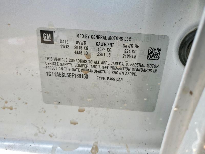 Продажа на аукционе авто 2014 Chevrolet Malibu, vin: 1G11A5SL6EF168163, номер лота: 55280246
