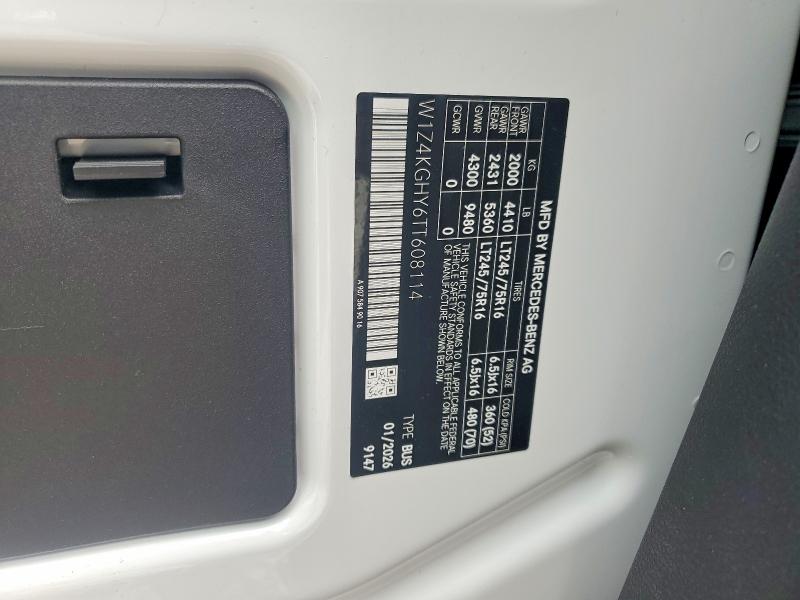 54603526 :رقم المزاد ، W1Z4KGHY6TT608114 vin ، 2026 Mercedes-benz Sprinter مزاد بيع