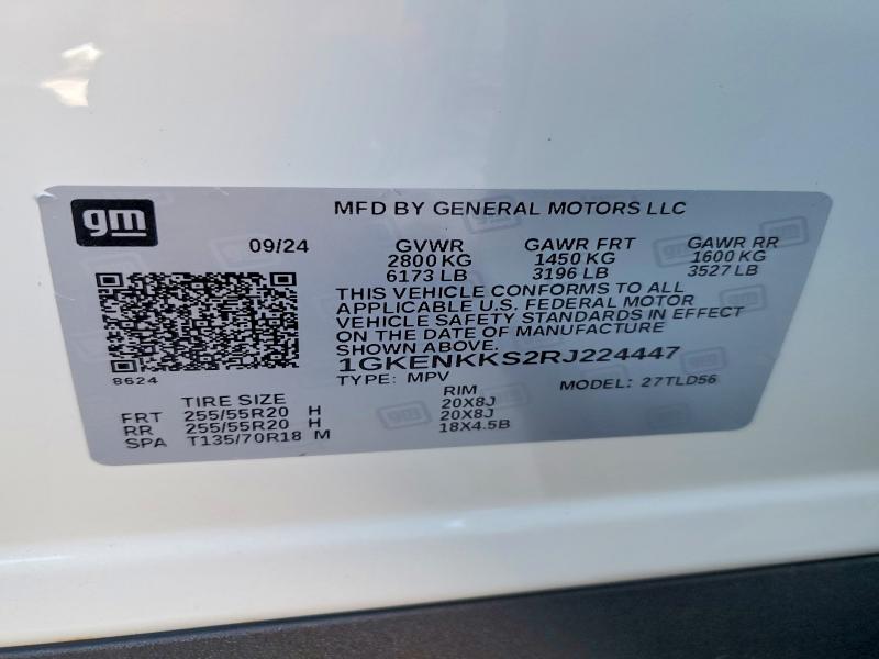 54926356 :رقم المزاد ، 1GKENKKS2RJ224447 vin ، 2024 Gmc Acadia مزاد بيع