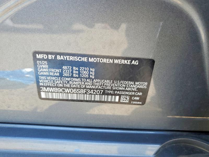 Продажа на аукционе авто 2025 Bmw 330xi, vin: 3MW89CW06S8F34207, номер лота: 52907876