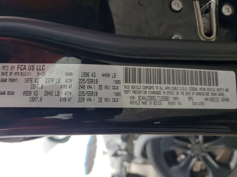 2020 Jeep Compass მანქანა იყიდება აუქციონზე, vin: 3C4NJCBB5LT122881, აუქციონის ნომერი: 51538836