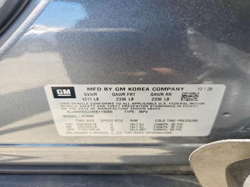 53370196 :رقم المزاد ، KL4MMBS24MB119089 vin ، 2021 Buick Encore Gx مزاد بيع