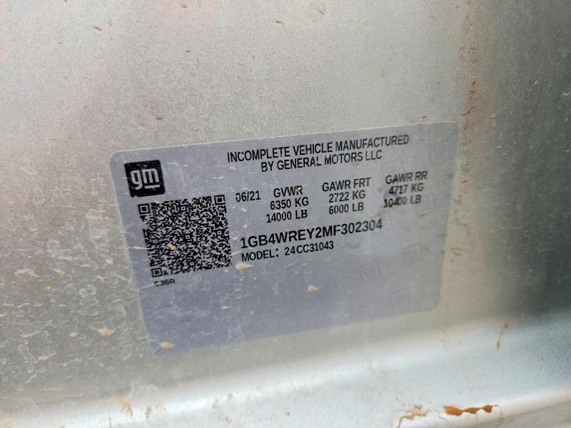 52320726 :رقم المزاد ، 1GB4WREY2MF302304 vin ، 2021 Chevrolet Silverado مزاد بيع