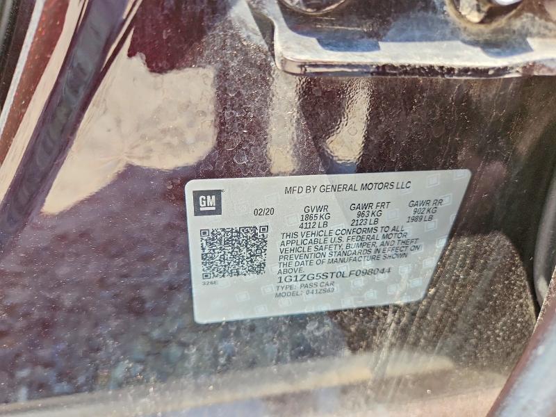 2020 Chevrolet Malibu მანქანა იყიდება აუქციონზე, vin: 1G1ZG5ST0LF098044, აუქციონის ნომერი: 53817706