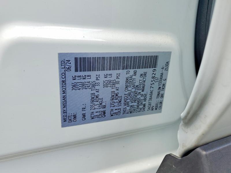 2024 Nissan Rogue მანქანა იყიდება აუქციონზე, vin: 5N1BT3BA6RC755829, აუქციონის ნომერი: 54730186