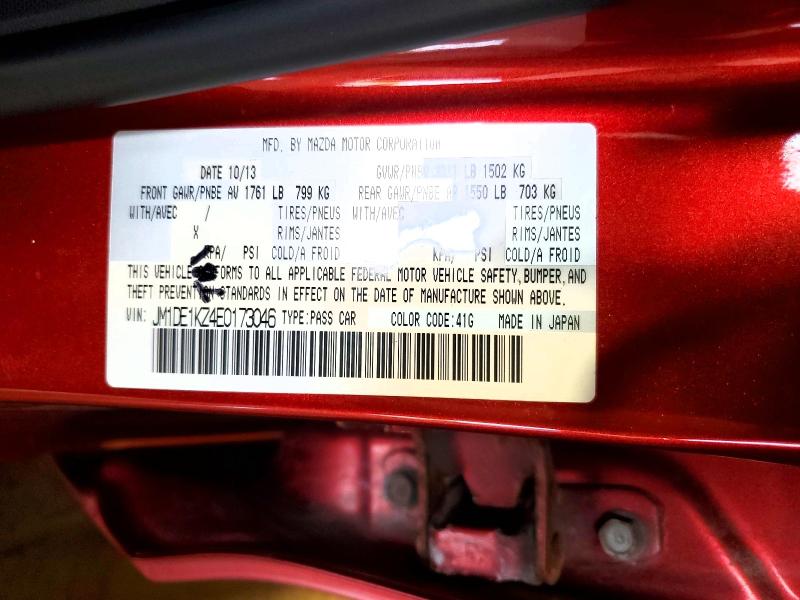 Auction sale of the 2014 Mazda Mazda2, vin: JM1DE1KZ4E0173046, lot number: 54919756