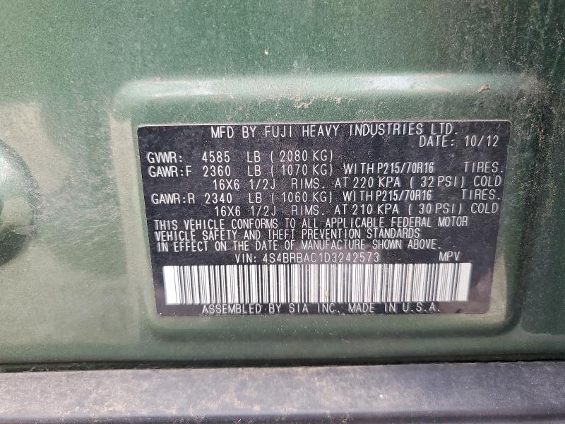 54684596 :رقم المزاد ، 4S4BRBAC1D3242573 vin ، 2013 Subaru Outback مزاد بيع