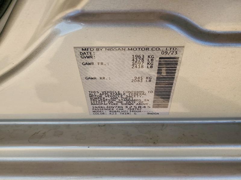 54910496 :رقم المزاد ، 1N4BL4DV7RN325845 vin ، 2024 Nissan Altima مزاد بيع