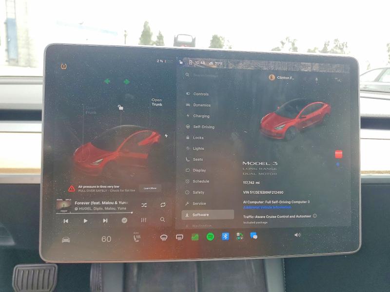 2022 Tesla Model 3 მანქანა იყიდება აუქციონზე, vin: 5YJ3E1EB6NF212490, აუქციონის ნომერი: 53467086