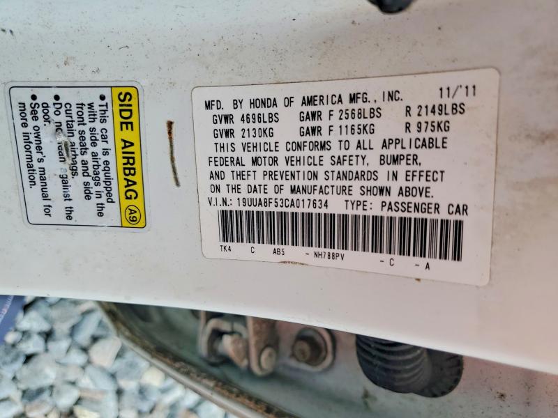 Продажа на аукционе авто 2012 Acura Tl, vin: 19UUA8F53CA017634, номер лота: 53427136
