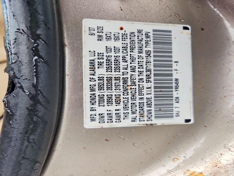 Продаж на аукціоні авто 2007 Honda Odyssey, vin: 5FNRL38717B115459, номер лоту: 54624136